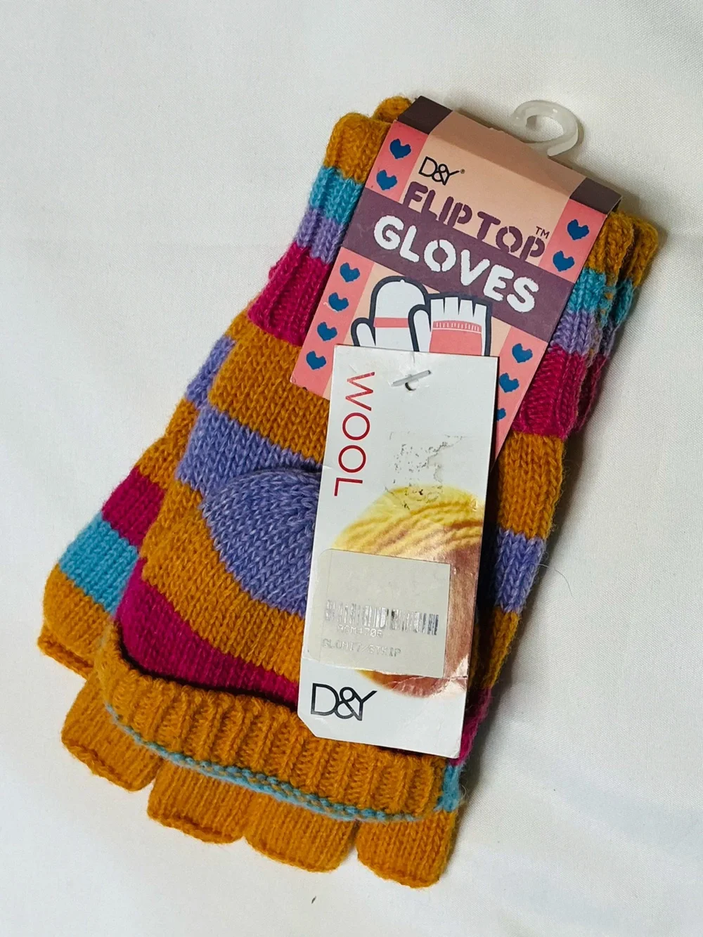 D&Y Women’s Wool Blend Flip Top Gloves Convertible Mittens Cozy Winter NWT